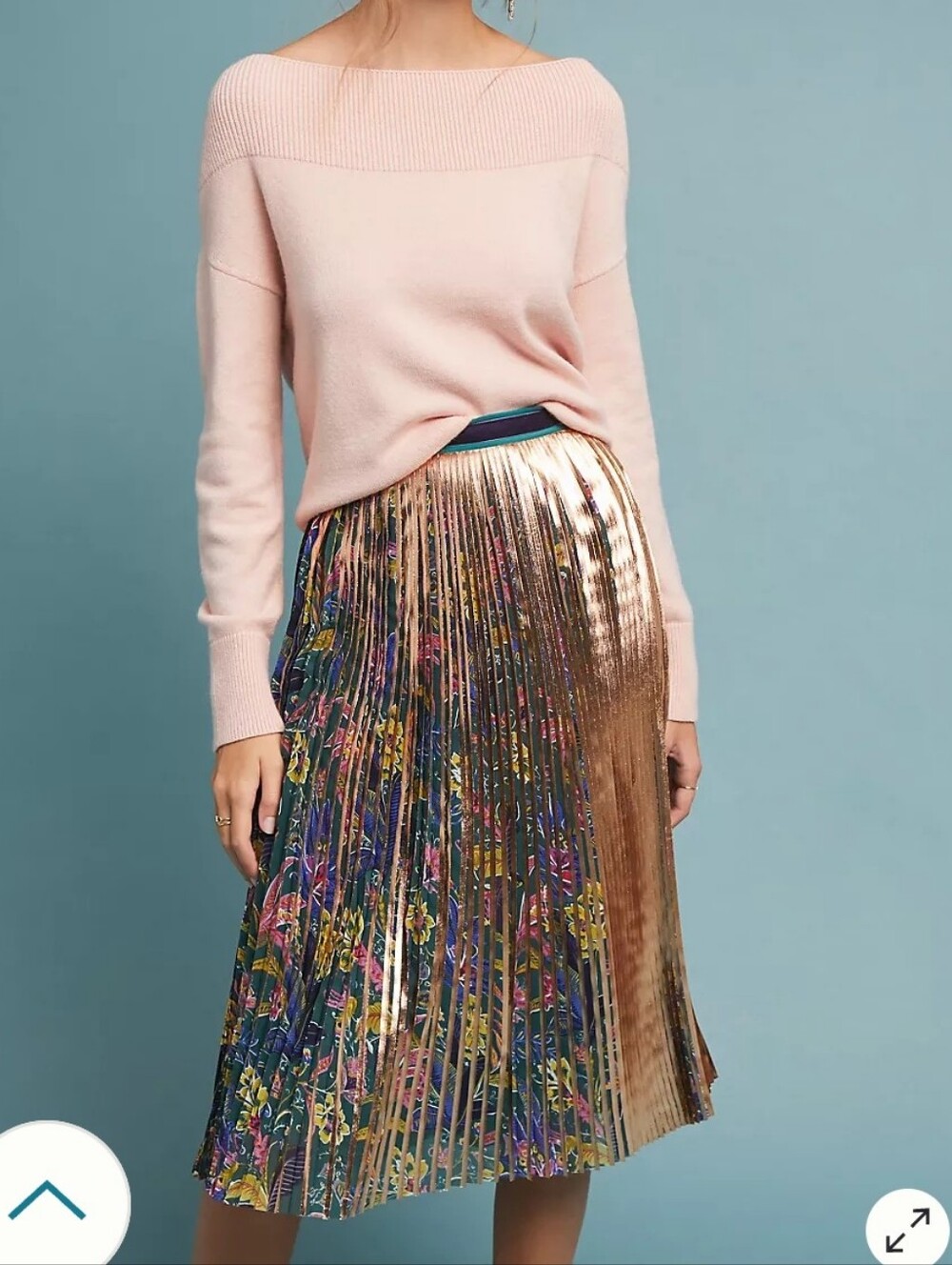 Show-stopping! Metallic Pleated Skirt by Anthropologie.